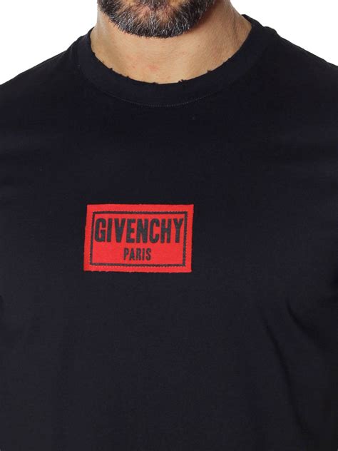 givenchy red patch t shirt|givenchy t shirt men sale.